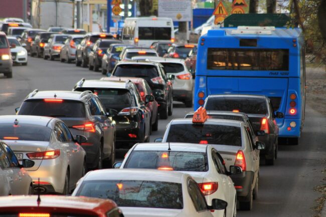 Embouteillage de voitures